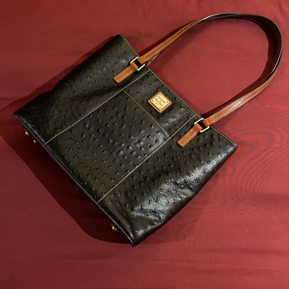 Dooney & Bourke Black and Brown Shoulder Bag